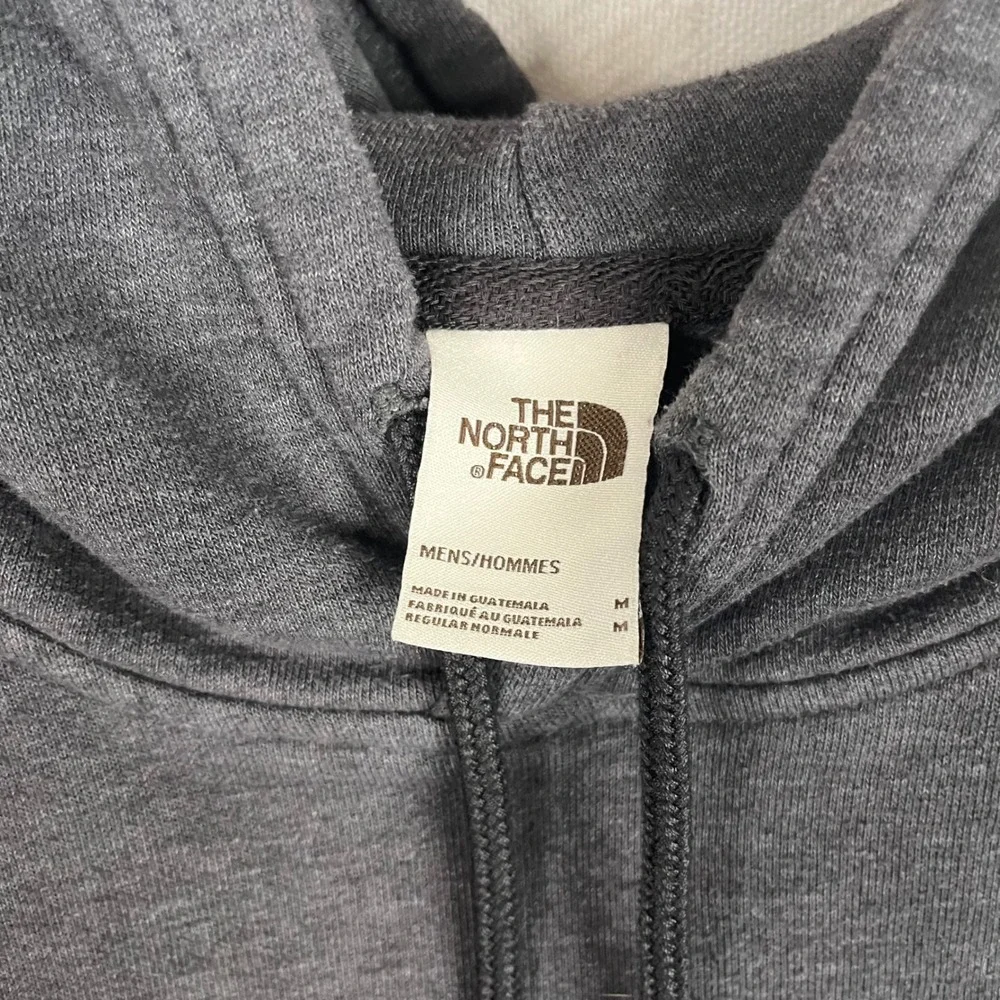 The North Face Mens Gray Patch Logo Pullover Hoodie Sweatshirt Size M